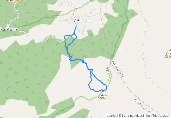 ترک جی پی اس قله شاهدژ از روستای لنگر