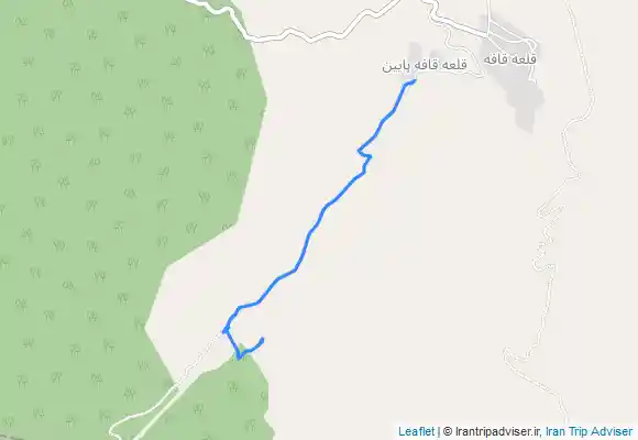 ترک جی پی اس Qal‘eh Qāfeh-ye Pā’īn آبشار گل آلا قلعه قافه