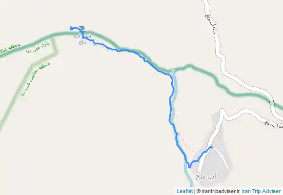 ترک جی پی اس آبشار آب ملخ - شهرستان سمیرم - اصفهان