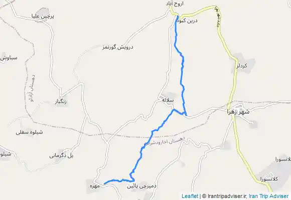 ترک جی پی اس آبشار سلاله به ابشار دمیرچی