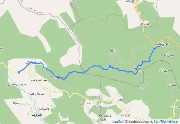 ترک جی پی اس پیمایش دره قوری قلعه تا سفید برگ