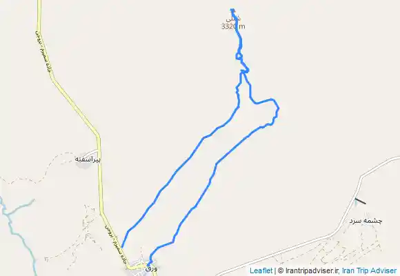 ترک جی پی اس قله شنلی دهاقان از مسیر جنوبی