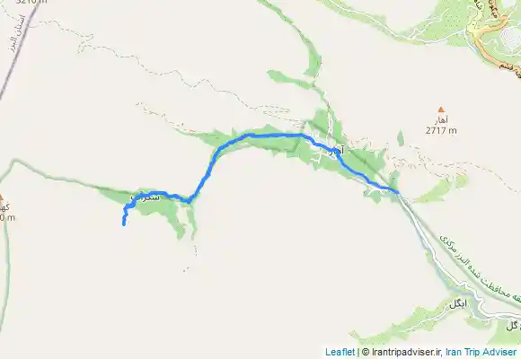 ترک جی پی اس آهار به آبشار شکراب