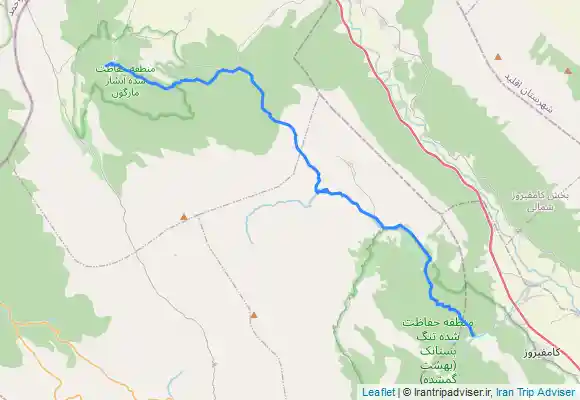 ترک جی پی اس بهشت گمشده به آبشار مارگون