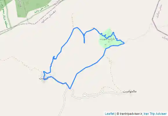 ترک جی پی اس Sort to Badabsort مسیر لوپ از شمال روستای سورت به چشمه باداب سورت