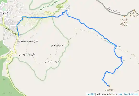 ترک جی پی اس سیسخت ، کوه گل ، قله قلم ، شب مانی 1401.02.30