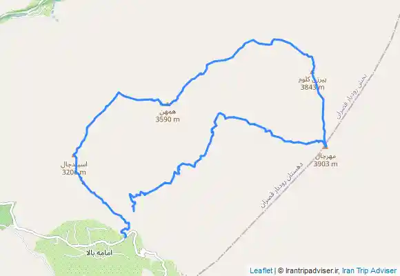 ترک جی پی اس پیمایش خط الراس مهرچال . پیرزن کلون.همهن .اسپیدچال