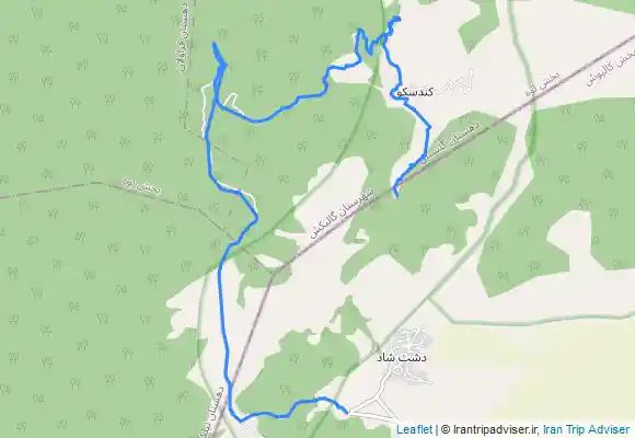 ترک جی پی اس دشت شاد به آبشار کندسکوه