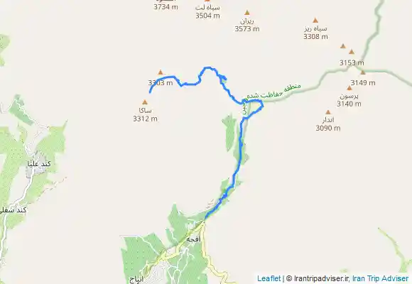 ترک جی پی اس Saka Peak - قله ساكا