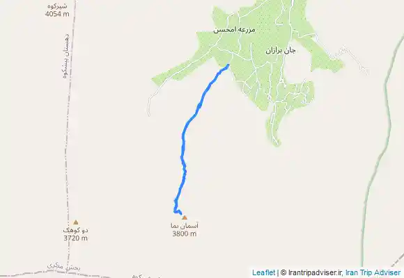 ترک جی پی اس صعود به قله آسمان نما یا گاو‌ و گوساله ده بالا