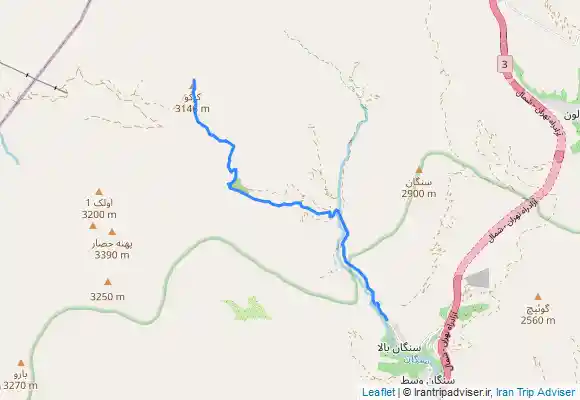 ترک جی پی اس قله کرکوه(کرکو) تا امام زاده قاسم سنگان بالا(مسیر برگشت)