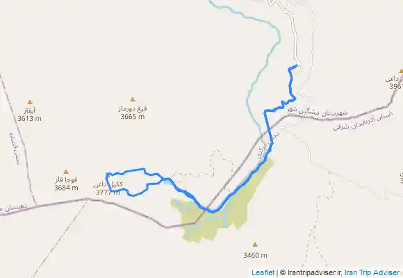 ترک جی پی اس قله آیقار از مسیر ییلاق تندیرلی  Ayqar summit from tandirli summer
