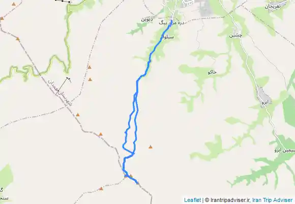 ترک جی پی اس دره مراد بیگ به قله یخچال و قله کوبری