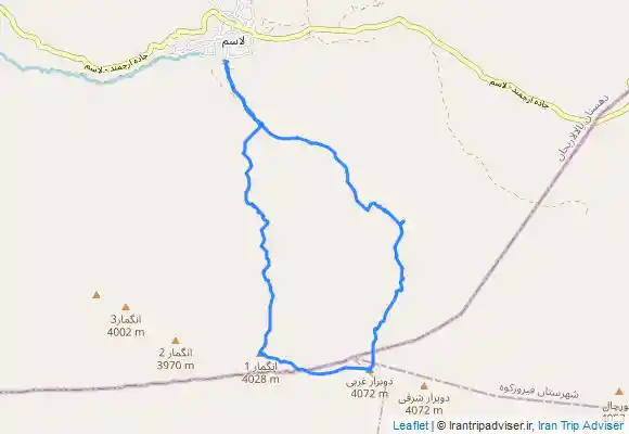 ترک جی پی اس گرده شمالی (صخره ای) قله دوبرار و انگمار