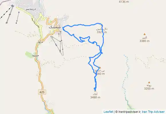 ترک جی پی اس قله دال نشین-قله آبک- قله پینسوم(پی ناسوم) از شمشک