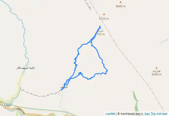 ترک جی پی اس کرچان از کیاسر و مسیر جنوبی دست به سنگ