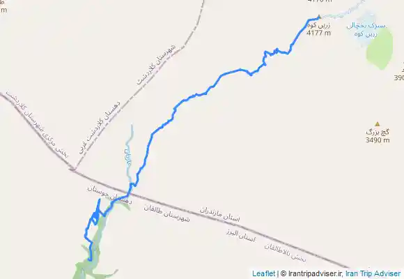 ترک جی پی اس قله زرین کوه