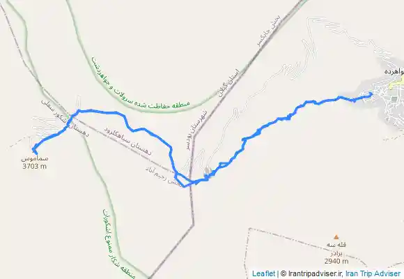 ترک جی پی اس قله ی سماموس از مسیر آبشار جواهرده