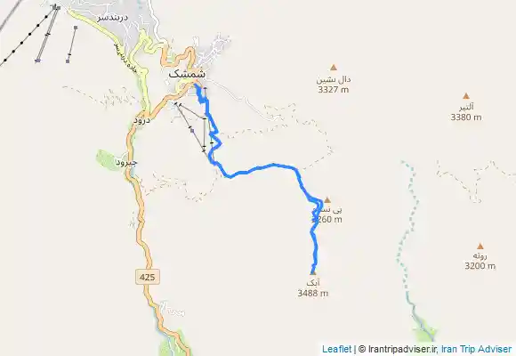 ترک جی پی اس قله آبک، شمشک