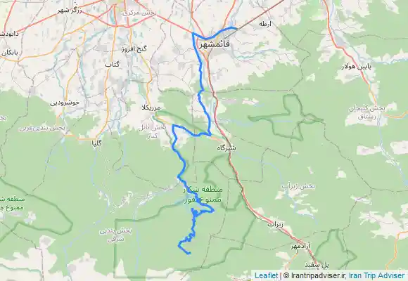 ترک جی پی اس ۱/۴/۴ مسیر آبشار لاکتاش لفور سوادکوه تا قائم شهر با دوستان