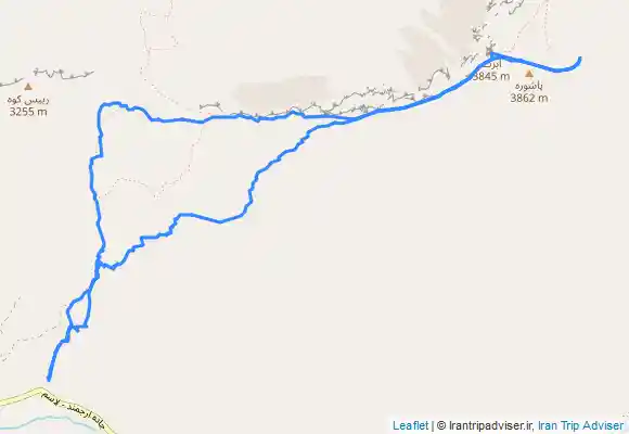 ترک جی پی اس پاشوره و ابرت از مسیر لاسم