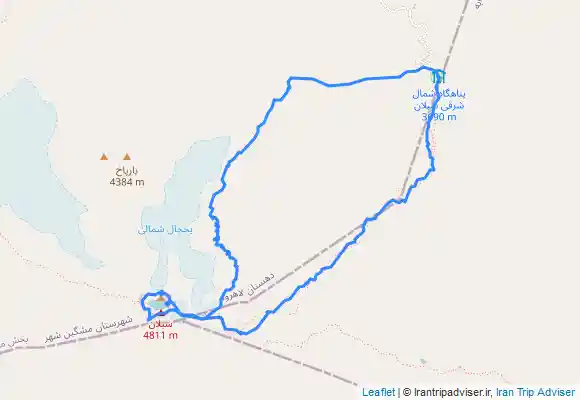 ترک جی پی اس گرده شمالی سبلان برگشت از شمال شرقی