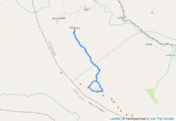 ترک جی پی اس خط الارس گل گل تا سنبران یکروزه از روستای بیدستانه