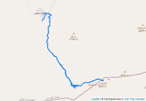 ترک جی پی اس قله گاوکشان