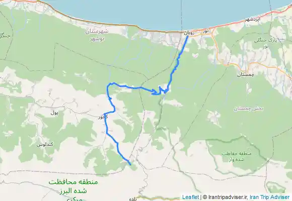 ترک جی پی اس آبشار ورازان کجور مازندران