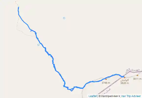 ترک جی پی اس صعود به قله گاوکشان از مسیر شاهکوه سفلی