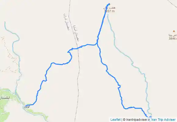 ترک جی پی اس قله هفت خان. صعود از اویزر. برگشت از سپهسالار