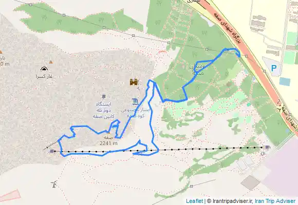 ترک جی پی اس صعود به صفه از مسیر مرعشی و یا علی گروه سهند نجف اباد
