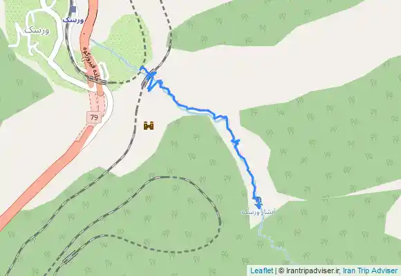 ترک جی پی اس مسیر برگشت از آبشار ورسک تا پارکینگ veresk waterfall