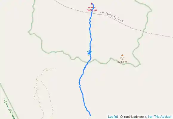 ترک جی پی اس قله دماوند [از جبهه جنوبی]