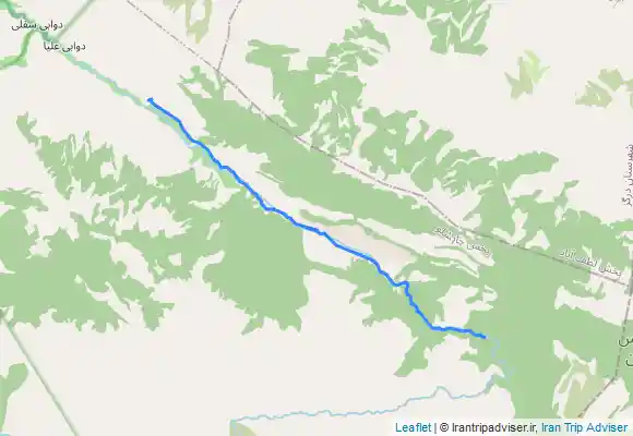 ترک جی پی اس آبشار آب باریک