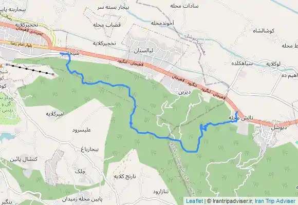 ترک جی پی اس تالش محله به شیخ زاهد (مسیر دوم)