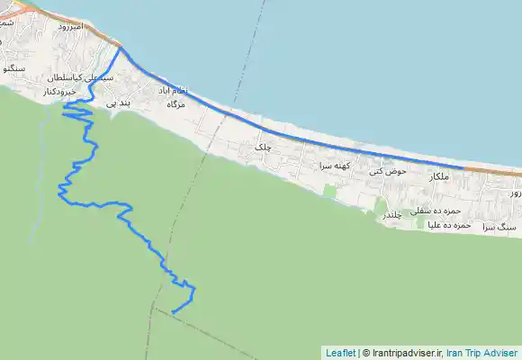 ترک جی پی اس مسیر برگشت از آبشار آلاشور تا نوشهر