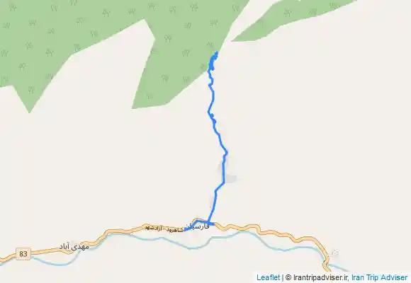 ترک جی پی اس Fārsīān آبشارهای کفتر خانه قانچی فارسیان