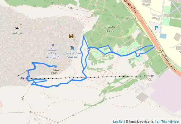 ترک جی پی اس 1401/05/23 - کوه صفه از مسیر تله کابین