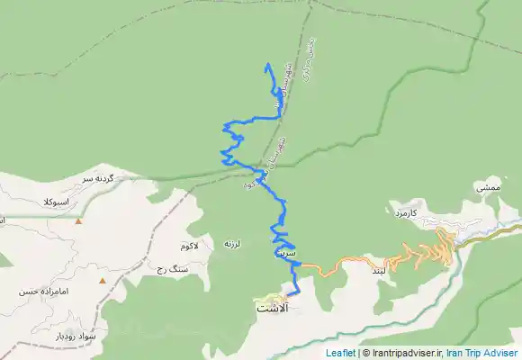 ترک جی پی اس ابشار لاکتاش از مسیر الاشت