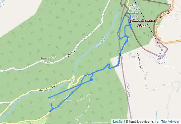 ترک جی پی اس Khāneqāh-e ‘Olyā فندقلو تا ایستگاه تله