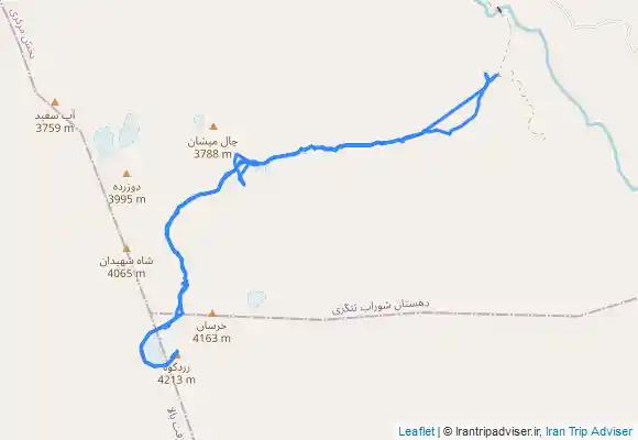 ترک جی پی اس مسیر رفت و برگشت قله کلونچین