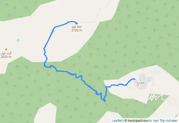 ترک جی پی اس قله ارفعه کوه