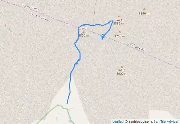 ترک جی پی اس پیمایش از قله شاهین به کرکس