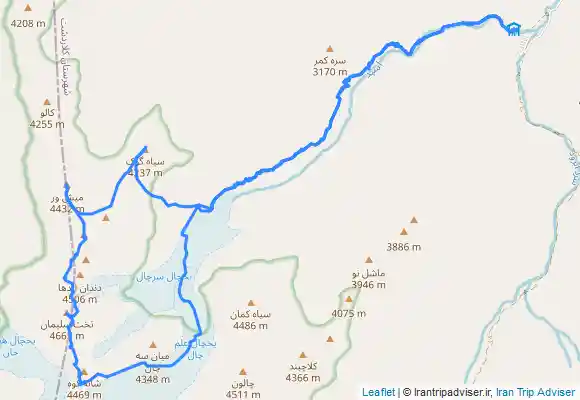 ترک جی پی اس سرچال سر اسپید سیاه گوگ میام سه چال شانه کوه تخت سلیمان دندان اژدها رستم نیست