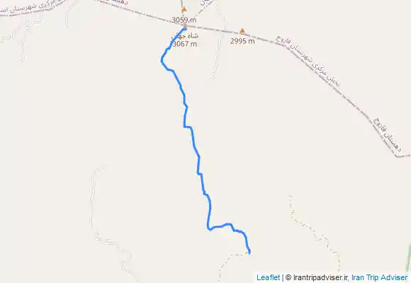 ترک جی پی اس مسیر برگشت از قله شاه جهان به چشمه بید