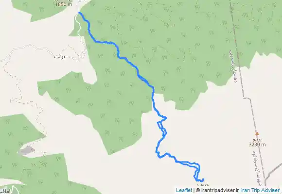 ترک جی پی اس خرونرو از ورپی - Naru (Kheru Naru) peak from Varpey