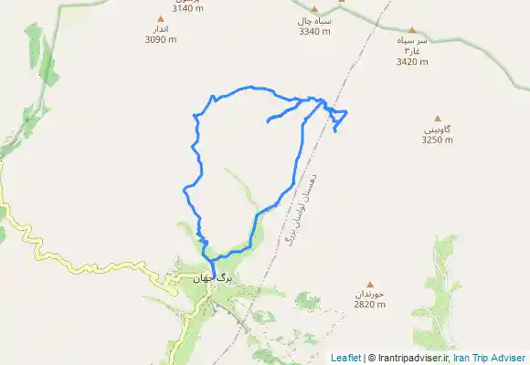 ترک جی پی اس قله اندار کوچک و قله میانرو