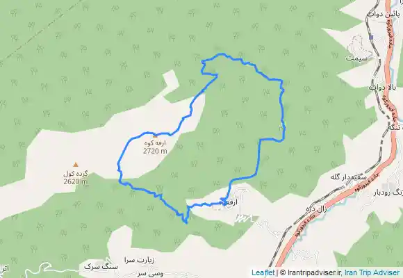 ترک جی پی اس چکاد ارفع Arfae Peak