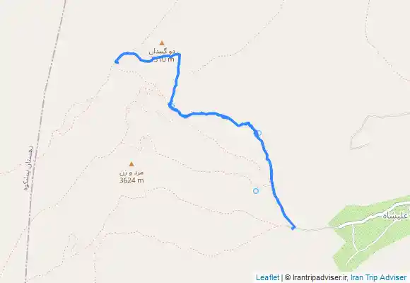 ترک جی پی اس صعود تا پناهگاه شیرکوه در کولاک